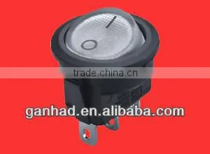 White Led Round on off Rocker Switch thumbnail-1