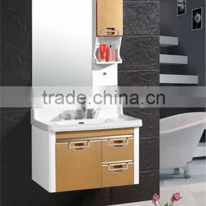 Flooring Stand Single Slim Modern PVC Bathroom Cabinet thumbnail-1