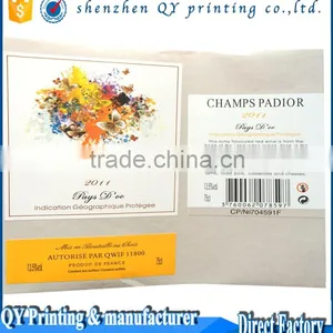 Hot Stamped Printing Logo Adhesive Paper Wine Label thumbnail-3