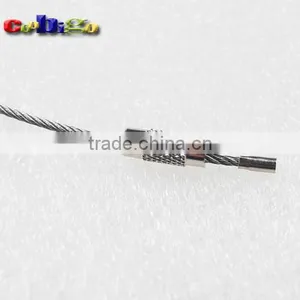 Thinkness 1mm Stainless Steel Wire Keychain Cable Twist Screw Locking Length 6"#FLQ043 thumbnail-3