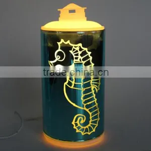 Fancy Sea Horse Usb Glass Candle Light Aroma Diffuser With Clock thumbnail-1