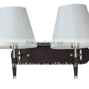 Contracted Wooden Base Wall Lamp Double Lamp Wall Lamp for Hotel Project thumbnail-3