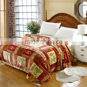 2016 Warm Colorful Floral Flower Printing Cotton Blanket thumbnail-3