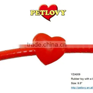 PROMOTIONAL HEART SPIKE RUBBER TOY DOG TOY thumbnail-1
