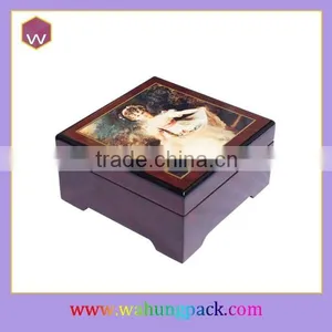 Novelty Gift Music Box Personalized Wooden Music Birthday Box With Custom Figure Cover thumbnail-1