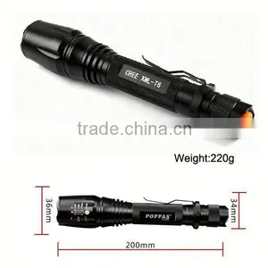 Hot Sale V2-858 18650 Battery Rechargeable Long Distance Torch Xm-l T6 Bright Led Waterproof Flashlights thumbnail-4