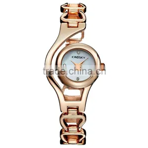 Kingsky KY070 Fashion Design Gold Plated Beautiful Ladies Watch thumbnail-6