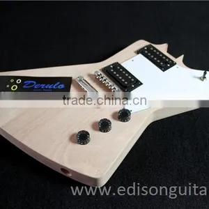 DIY Unfinished Electric Guitar Kits Solid Mahagany China Guitar Factory MX-012 thumbnail-5
