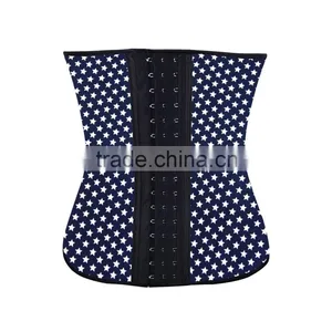 2015 Best Sell Skull Pattern 9 Steel Bones Latex Waist Trainer thumbnail-3
