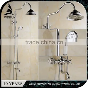 Luxury Hotel Rain/rainfall Bathroom Shower Set,antique Brass Shower Set thumbnail-1