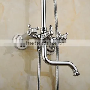 Luxury Hotel Rain/rainfall Bathroom Shower Set,antique Brass Shower Set thumbnail-5