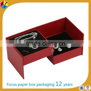 Red Rigid Paper Cardboard Packaging Tiered Boxes thumbnail-5