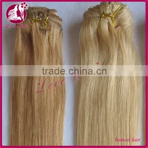 High Quality Wholesale 100% Unrprocessed Virgin Hair Straight Clip In Hair Extensions thumbnail-2