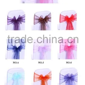 Cheap Chair Sashes Wedding Organza Sashes thumbnail-2