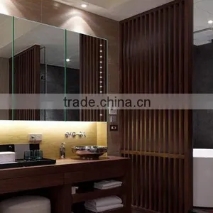 European Style Fog Free Illuminated LED Bathroom Shaver Sensor Mirror Cabinet With Infrared Switch thumbnail-3