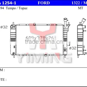 Radiator for Fordd Tempo Topaz 92-94 Manual Transmission thumbnail-1