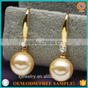 Top Quality Hot Selling South Sea Shell Pearl Hoop Earrings thumbnail-2