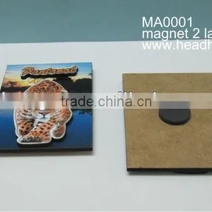 Customized Offset Printing Promotional Souvenir Wooden Fridge Magnet thumbnail-1