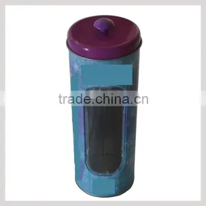 Wholesale Cylinder Cookie Biscuit Metal Tin Box/cylinder Toy Metal Tin Box/cylinder Tin Box thumbnail-1