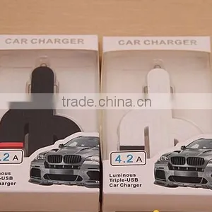 Cactus Shape Usb Charger 5v 4a Three Usb Port Universal Mini Car Charger for Mobile Phone thumbnail-6