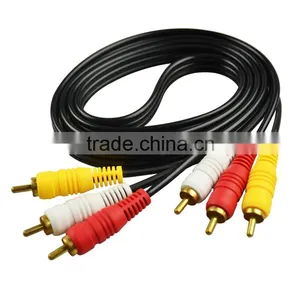 SIPU High Quality 1.5m Gold Connects av Rca Cable Best Price 3.5mm Audio Cable thumbnail-5