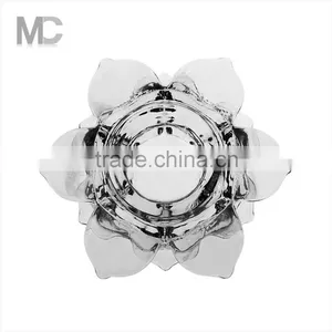 Lotus Style Luxury Decorative Tealight Glass Candle Holder thumbnail-4