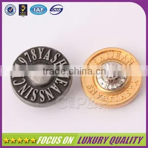 Barrel Plating Button Supplier Fashion Designer Button for Jean thumbnail-1