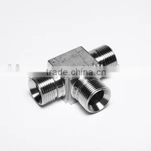 OEM BSP/NPT (CONE SEAT) ALL MALE EQUAL TEE thumbnail-1