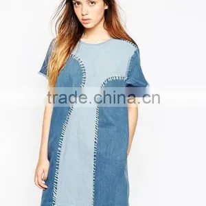 House Of Holland A-Line Denim Dress Lightweight Denim thumbnail-2