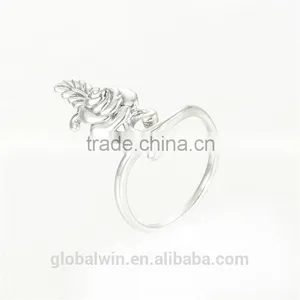 New European Design Valentines' Gift Rose Value 925 Silver Rings thumbnail-3