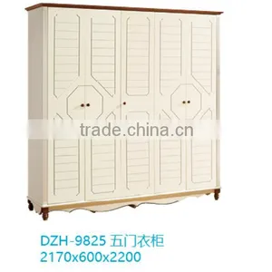 White Wooden Wardrobe for Mediterranean Style Bedroom Furniture Design thumbnail-6