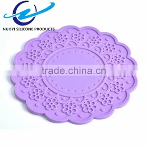 Colorful Flowers One Piece Heat Shape Silicone Table Placemat thumbnail-1