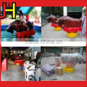 2016 Top Quality Crazy Bullfighting Mechanical Bull Riding With Inflatable Mattress For Sale thumbnail-1