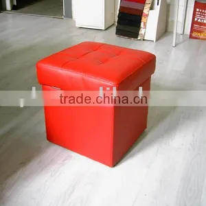 Red PVC Square Chair thumbnail-1
