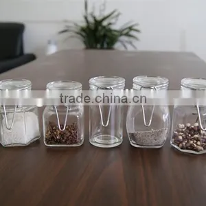 Five Kinds of Shape Mini Glass Canister Spice Jar thumbnail-1