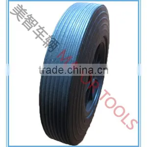 11X2.50 Striped Pattern Solid Rubber Wheel thumbnail-1
