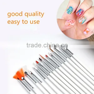 Wholesale 15pcs per Set Wood Handle Nail Round Oil Artist Paint Brush Pen Set for Art Painting thumbnail-1