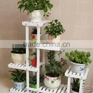 Customized Unique Indoor Corner Wooden Plant Stand thumbnail-4