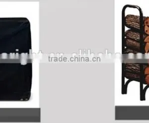 Robust Log Rack, Steel Pipe Log Holder, Log Container thumbnail-1
