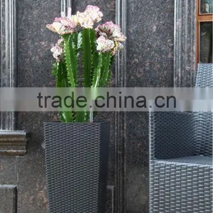 Gardening Plastic Square Rattan Flower Pots thumbnail-1