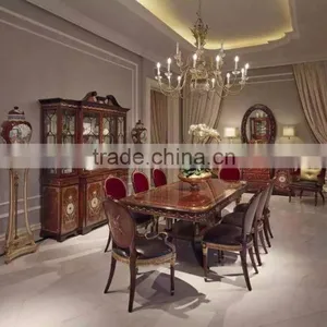 New Design Solid Wood Dinning Room Furniture Luxury Dinning Room Set thumbnail-1