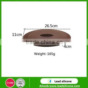 Multi-function Kitchen Ware Silicone Steamed Fish Bowl, Folding Silicone Bowl With Lid thumbnail-3