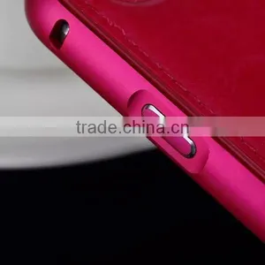Good Design Metal Frame PU Leather Phone Case For Iphone6, Metal Frame Case PU Leather Back Phone Case For Iphone6 thumbnail-6