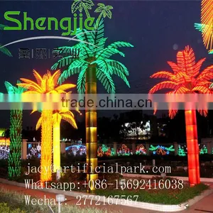 SJLJ01160 Outdoor Lighted Palm Tree Artificial Palm Led Tree thumbnail-1