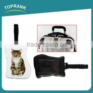 Toprank Custom Made Shaped Cute Cartoon Animal PVC Luggage Tag Portable Secure Travel Luggage Tag thumbnail-2