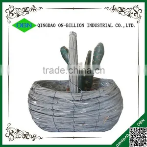 Rattan Woven Grey Flower Hanging Basket thumbnail-2