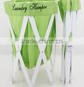 Home Decorators Hot Sale Wood Frame Round Clothes Laundry Hamper thumbnail-2