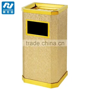 2017 Fashion Ground Ashtray Bin for Hotel Stainless Steel Coating Plated thumbnail-3