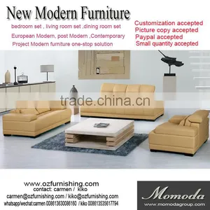 JR6005 Fashion Modern Style 1+2+3 Full Top Grain Leather Sofa 1 Set Customize Furniture Factory thumbnail-1