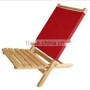 Outdoor Portable Wooden Beach Folding Chairs With Canvas Wholesale thumbnail-1